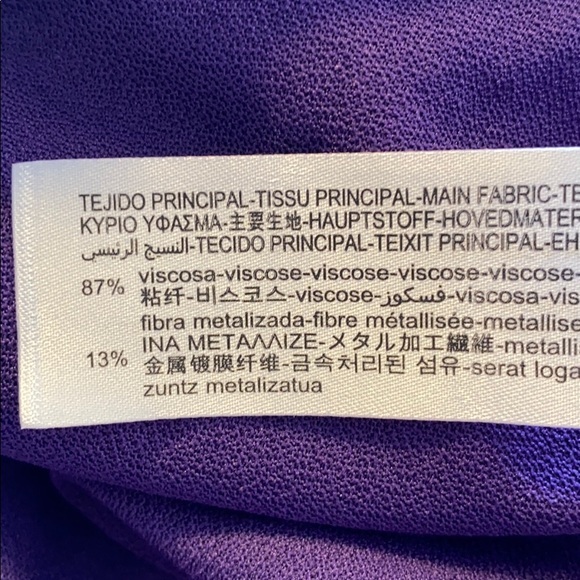 NWT Zara Purple Metallic Thread Dress Size S, M. - Picture 5 of 6